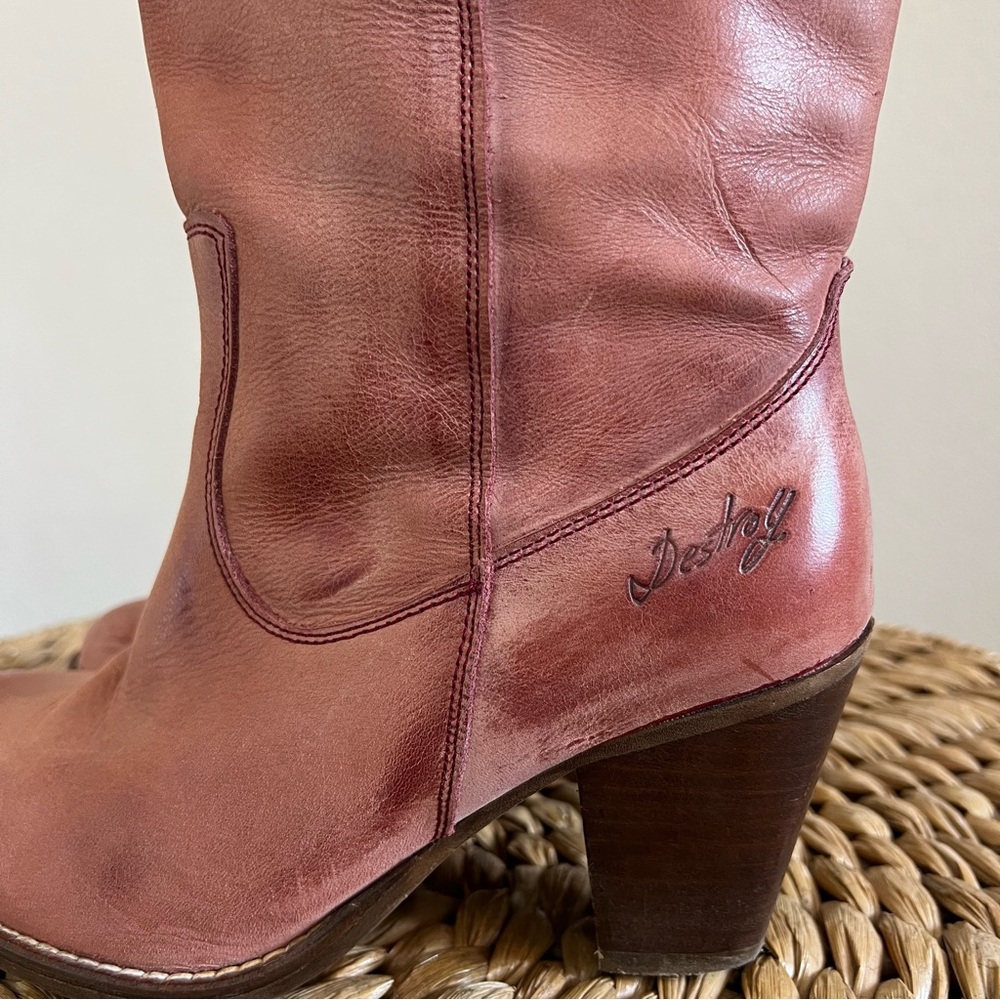 Vintage Destroy Heeled Boots - Picture 6 of 16